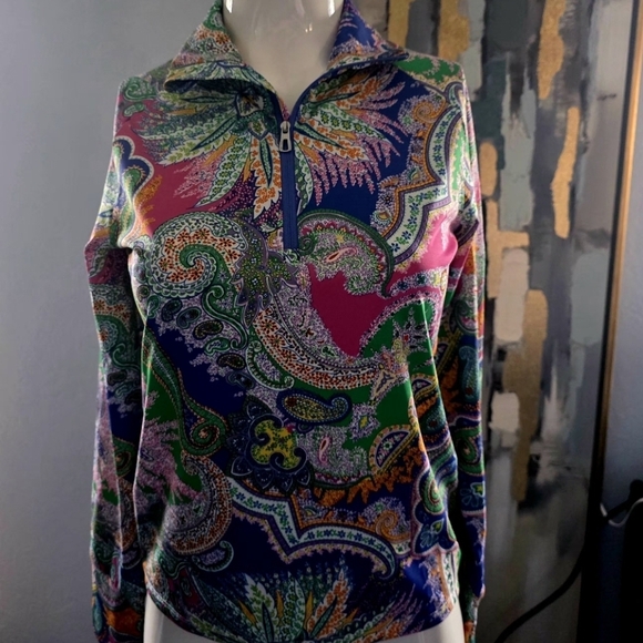 RLX Ralph Lauren Multicolor Paisley Blouse - Picture 3 of 7